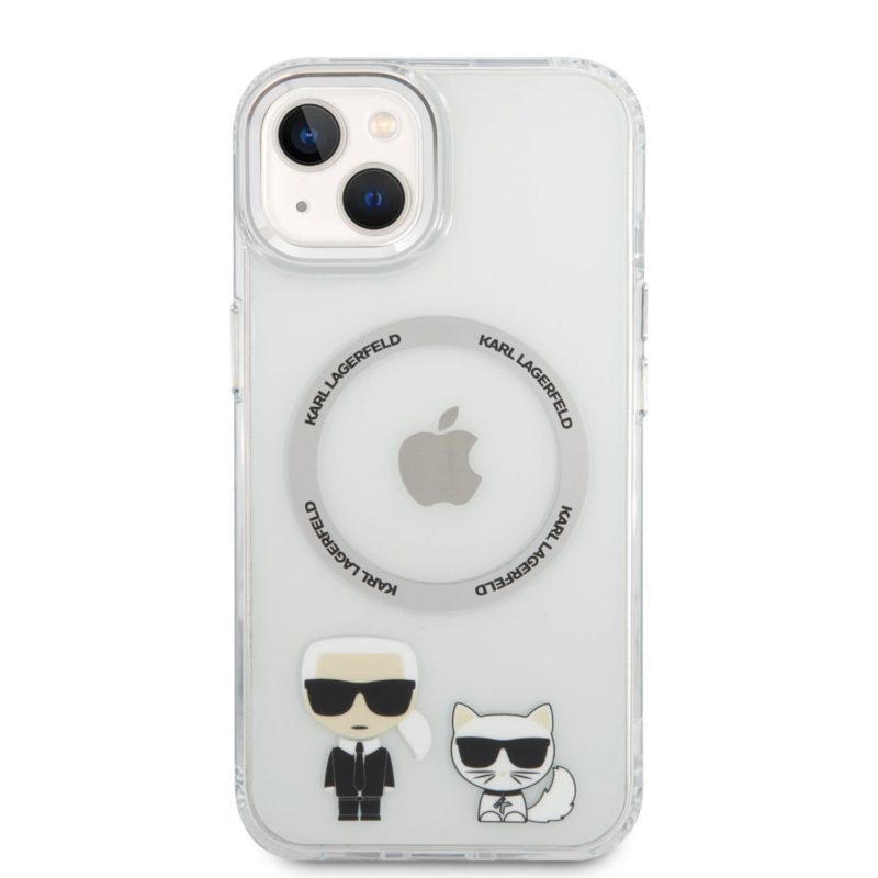 Karl Lagerfeld MagSafe Karl and Choupette Transparent iPhone 14 Tok