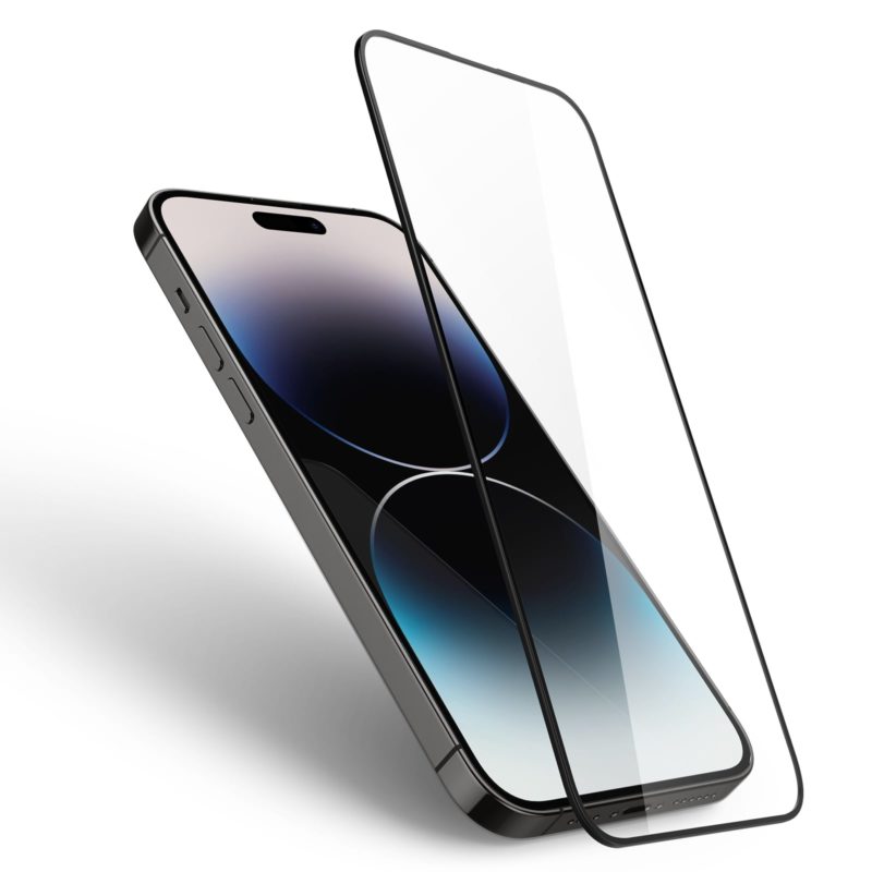 Spigen Üvegfólia tR Slim HD FC Fekete iPhone 14 Pro