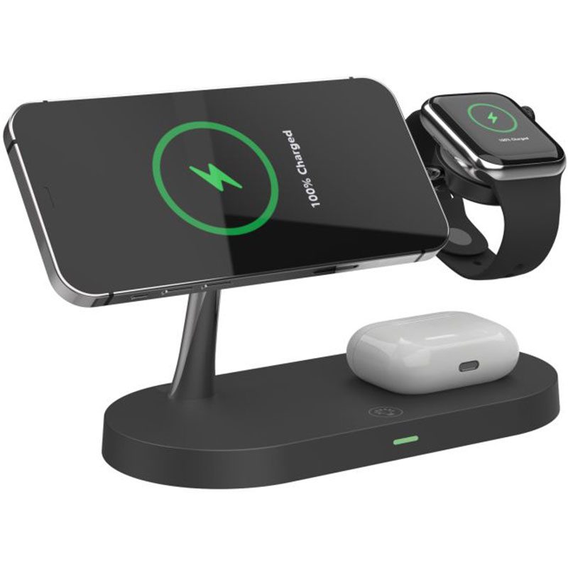 Tech-Protect A14 Magsafe kompatibilis Magnetic Wireless Charging Station 3in1 Black