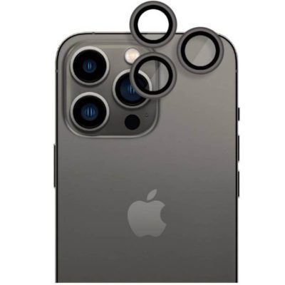 Kamera Lencse Üvegfólia Fekete Ring iPhone 14 / 14 Plus