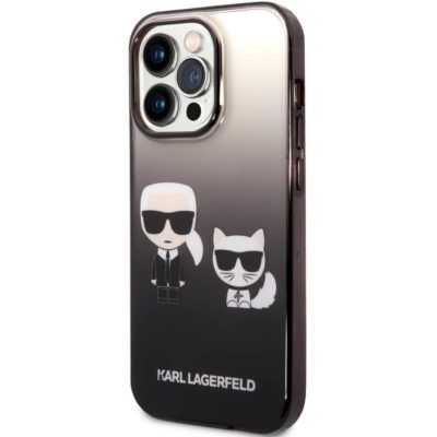 Karl Lagerfeld Gradient Karl and Choupette Fekete iPhone 14 Pro Max Tok