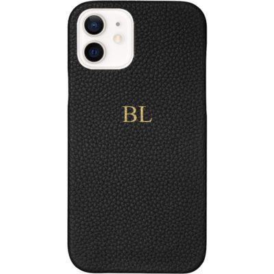 BHcase Leather Monogram Black iPhone 12/12 Pro Tok