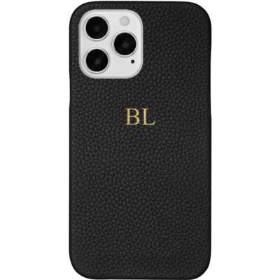 BHcase Leather Monogram Black iPhone 14 Pro Max Tok