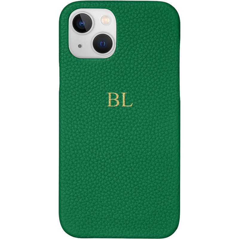 BHcase Leather Monogram Green iPhone 13 Tok