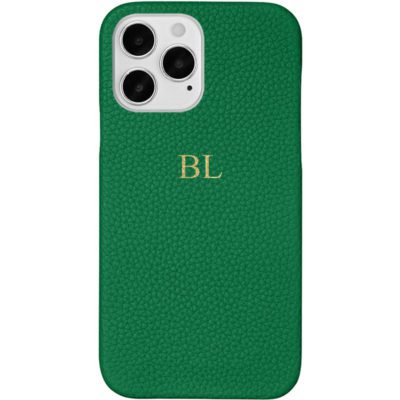 BHcase Leather Monogram Green iPhone 13 Pro Tok