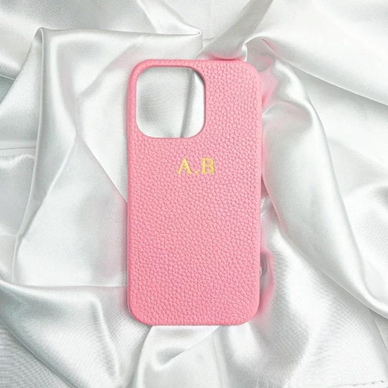 BHcase Leather Monogram Pink iPhone 11 Tok