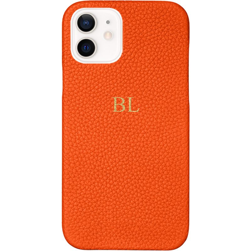 BHcase Leather Monogram Orange iPhone 11 Tok