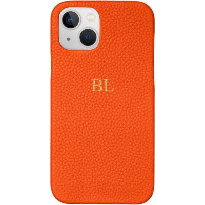 BHcase Leather Monogram Orange iPhone 14 Plus Tok