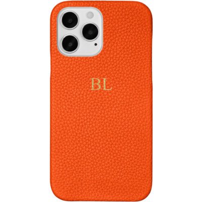 BHcase Leather Monogram Orange iPhone 13 Pro Tok