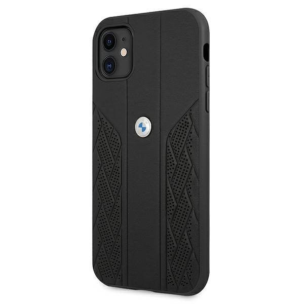 BMW BMHCN61RSPK Black Leather Curve Perforate iPhone 11 Tok