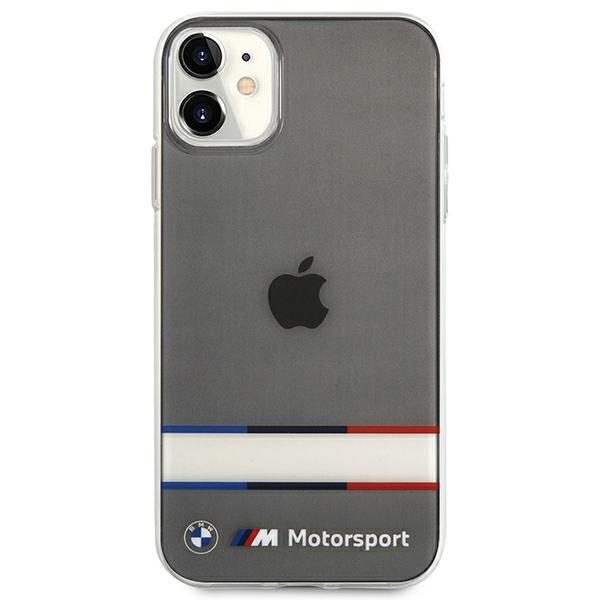 BMW BMHCN61SHTWK Transparent Tricolor Stripes iPhone 11 Tok