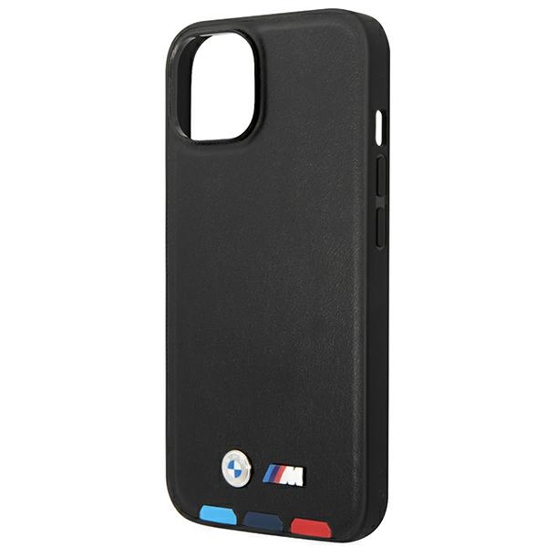BMW BMHCP14S22PTDK Black Leather Stamp Tricolor iPhone 14 Tok