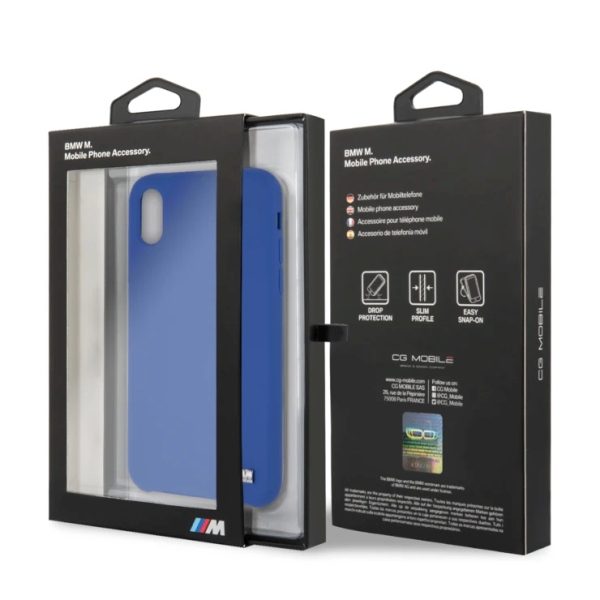 BMW BMHCPXMSilna Blue/Navy Silicone M Collection iPhone X/XS Tok
