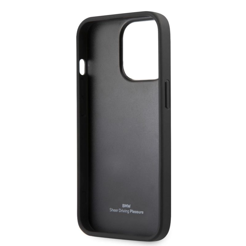 BMW Leather Hot Stamp iPhone 14 Pro Max Tok Black
