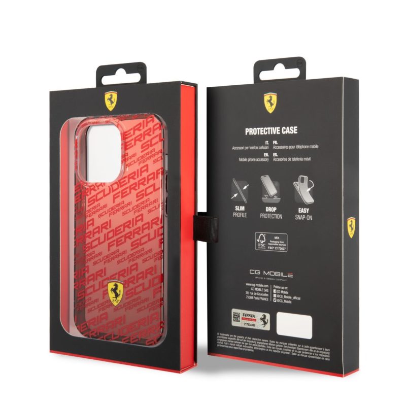 Ferrari Gradient Allover iPhone 14 Pro Tok Red