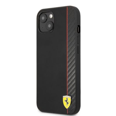 Ferrari Smooth and Carbon Effect iPhone 13 Tok Black