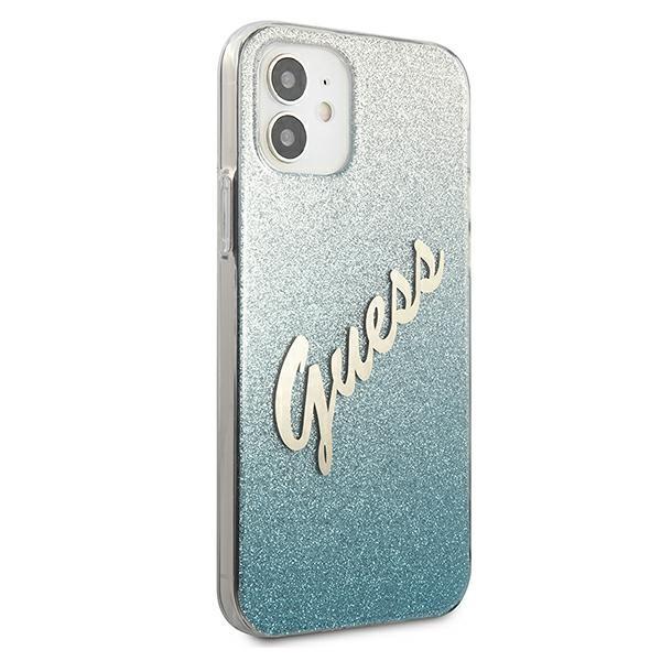 Guess Glitter Gradient Script Blue iPhone 12 Mini Tok