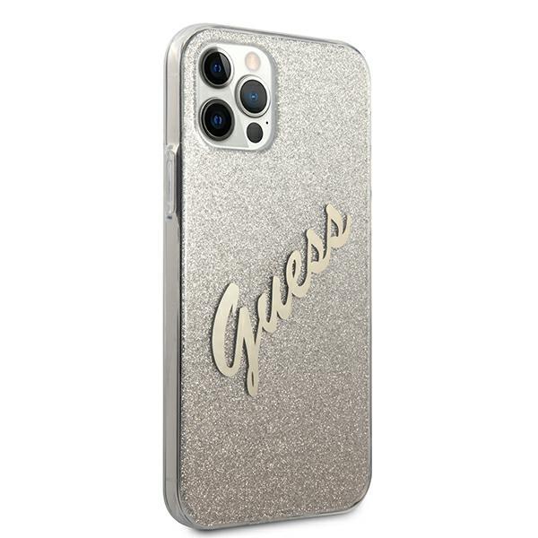 Guess Glitter Gradient Script Gold iPhone 12/12 Pro Tok