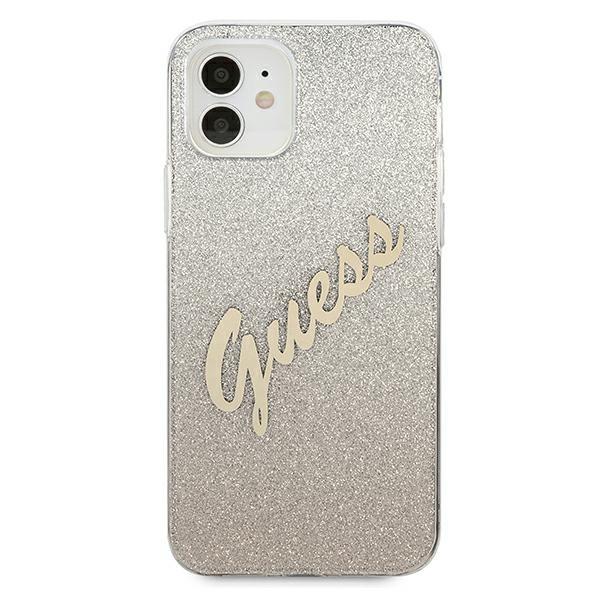 Guess Glitter Gradient Script Gold iPhone 12 Mini Tok