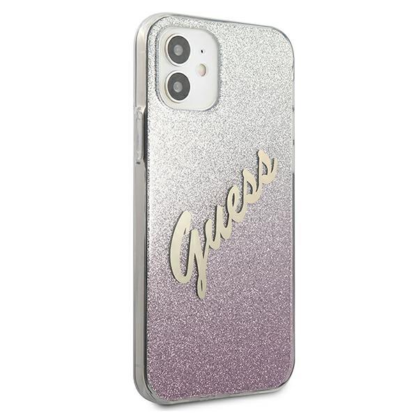 Guess Glitter Gradient Script Pink iPhone 12 Mini Tok