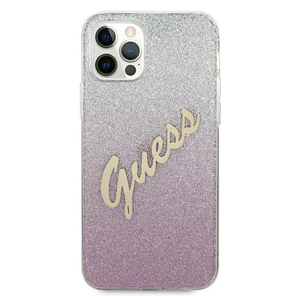 Guess Glitter Gradient Script Pink iPhone 12 Pro Max Tok
