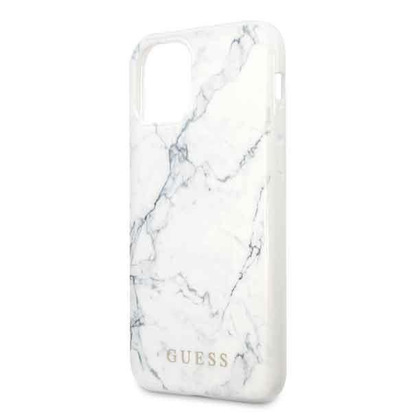 Guess Glitter Marble GUHCN61PCUMAWH White iPhone 11 Tok