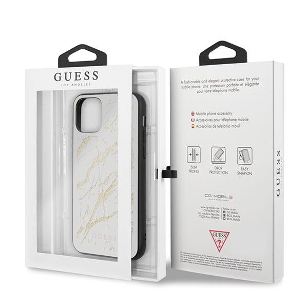 Guess Glitter Marble GUHCN65MGGBK White iPhone 11 Pro Max Tok