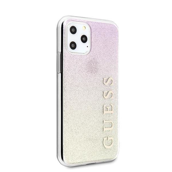 Guess Gradient Glitter GUHCN58PCUGLGPI Pink-Gold iPhone 11 Pro Tok