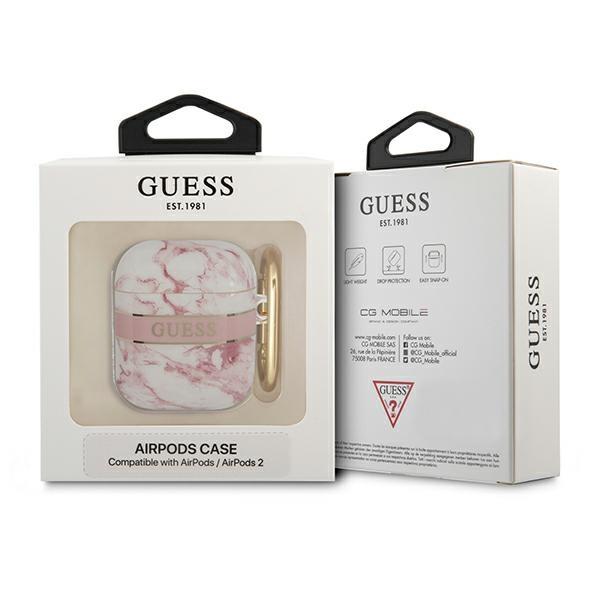 Guess GUA2HCHMAP Pink Marble Strap Collection AirPods 1/2 Tok