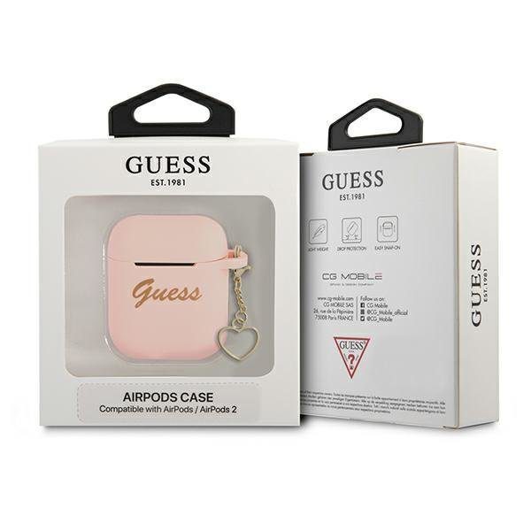 Guess GUA2LSCHSP Pink Silicone Charm Collection AirPods 1/2 Tok