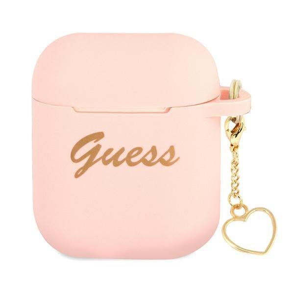 Guess GUA2LSCHSP Pink Silicone Charm Collection AirPods 1/2 Tok