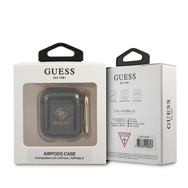 Guess GUA2UCG4GK Black Glitter Collection AirPods 1/2 Tok