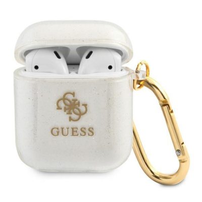 Guess GUA2UCG4GT Transparent Glitter Collection AirPods 1/2 Tok