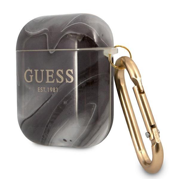 Guess GUA2UNMK Black Marble Collection AirPods 1/2 Tok