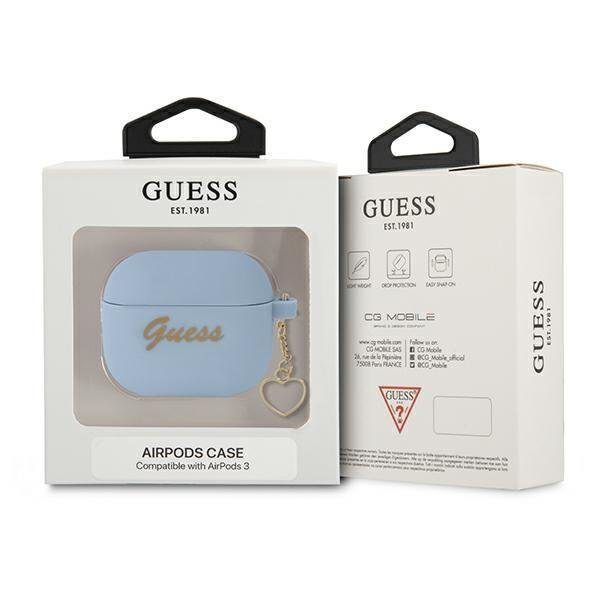 Guess GUA3LSCHSB Blue Silicone Charm Collection AirPods 3 Tok
