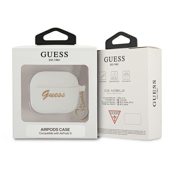 Guess GUA3LSCHSH White Silicone Charm Collection AirPods 3 Tok