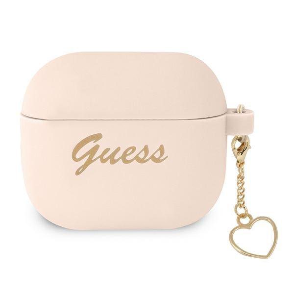 Guess GUA3LSCHSP Pink Silicone Charm Collection AirPods 3 Tok