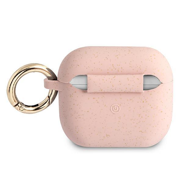 Guess GUA3SGGEP Pink Silicone Glitter AirPods 3 Tok