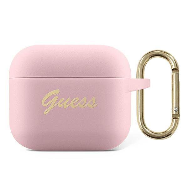 Guess GUA3SSSI Pink Silicone Vintage Script AirPods 3 Tok