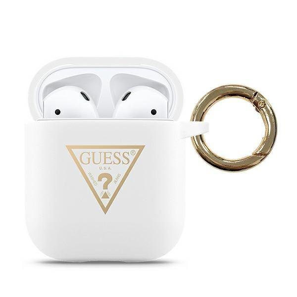 Guess GUACA2LSTLWH Ring Triangle White Silicone AirPods 1/2 Tok