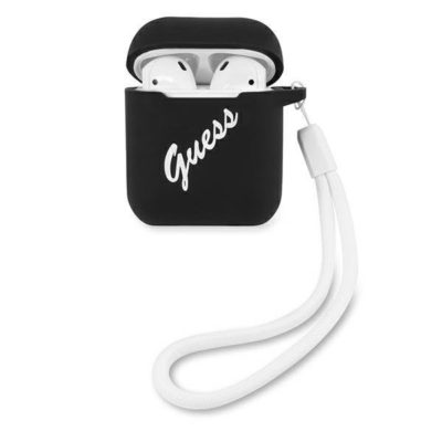 Guess GUACA2LSVSBW Black White Silicone Vintage AirPods 1/2 Tok