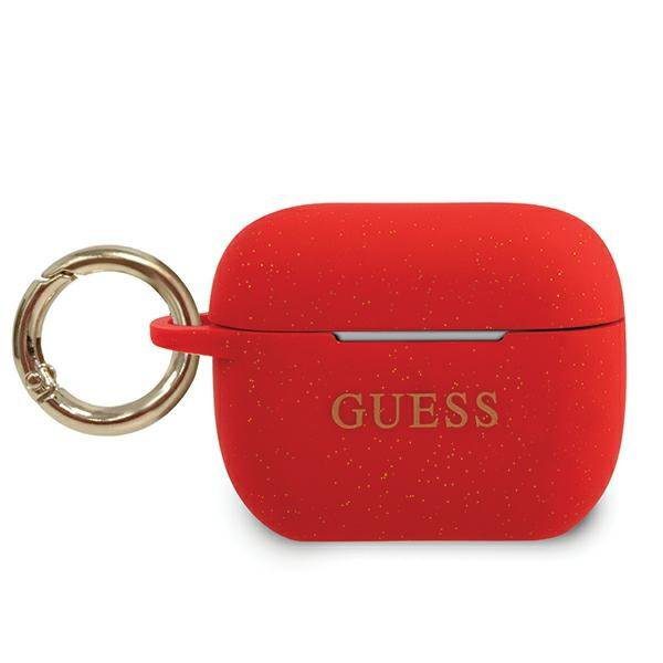 Guess GUACAPSILGLRE Red Silicone Glitter AirPods Pro Tok