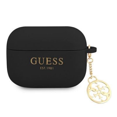 Guess GUAPLSC4EK Black Silicone Charm Collection AirPods Pro Tok