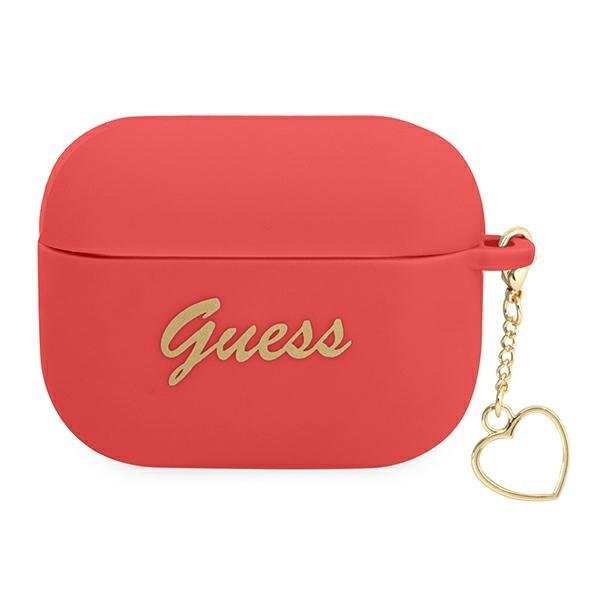 Guess GUAPLSCHSR Red Silicone Charm Heart Collection AirPods Pro Tok