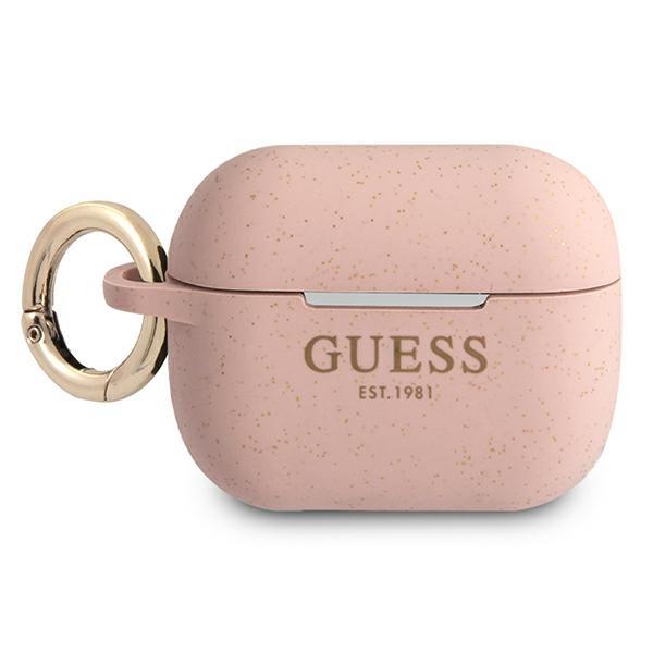Guess GUAPSGGEP Pink Silicone Glitter AirPods Pro Tok