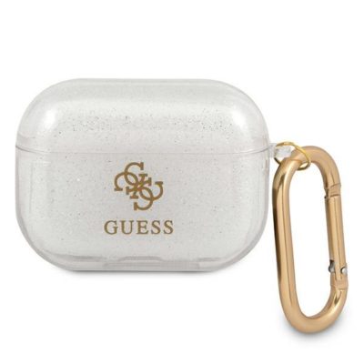Guess GUAPUCG4GT Transparent Glitter Collection AirPods Pro Tok