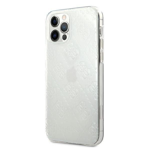 Guess GUHCP12L3D4GTR Transparent 4G 3D Pattern Collection iPhone 12 Pro Max Tok