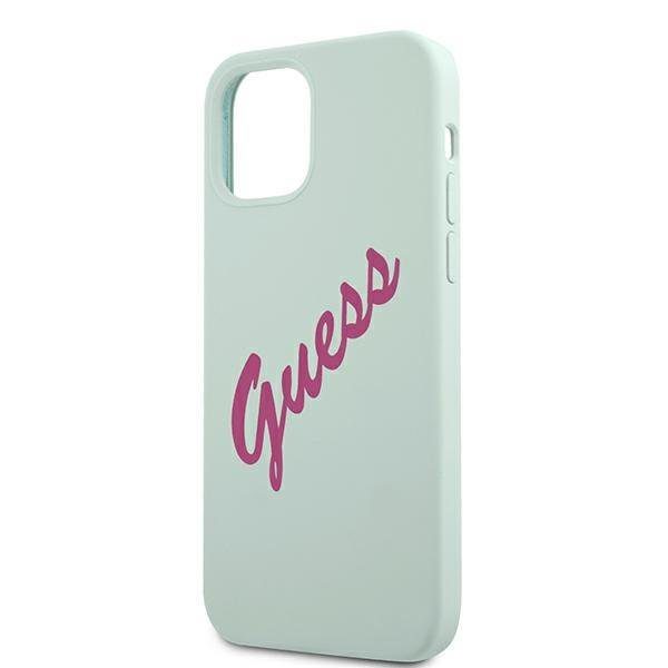 Guess GUHCP12LLSVSBF Silicone Vintage Fuchsia/Mint iPhone 12 Pro Max Tok