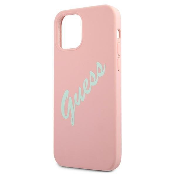 Guess GUHCP12LLSVSPG Silicone Vintage Pink/Mint iPhone 12 Pro Max Tok
