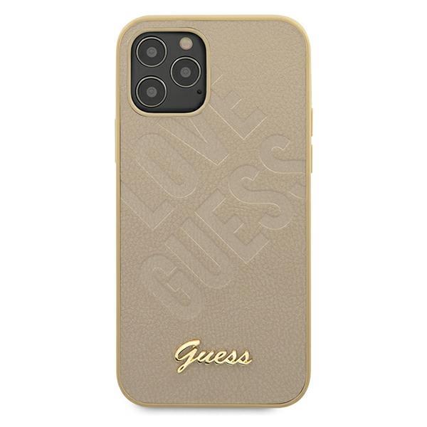 Guess GUHCP12LPUILGLG Gold Iridescent Love Script Gold Logo iPhone 12 Pro Max Tok